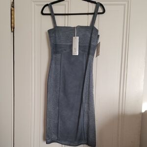 Nwt Andrea Rosati Made In Italy Elegant Blue Dress